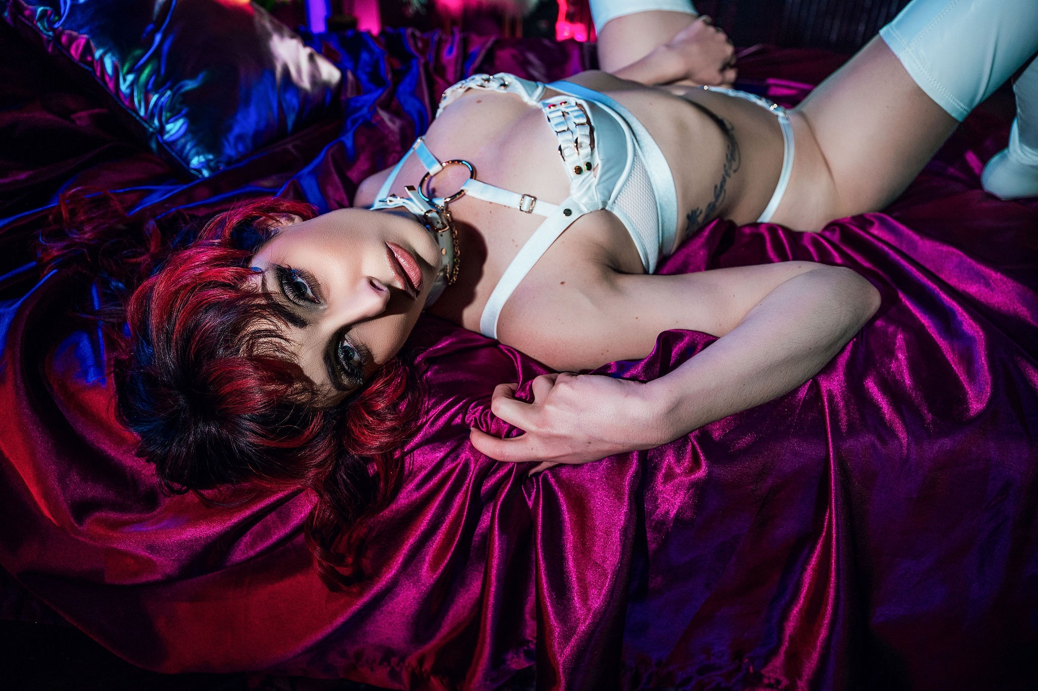 Ivy Sinclair neon editorial